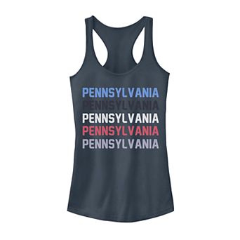 Juniors' Pennsylvania State Racerback Graphic Tank Top
