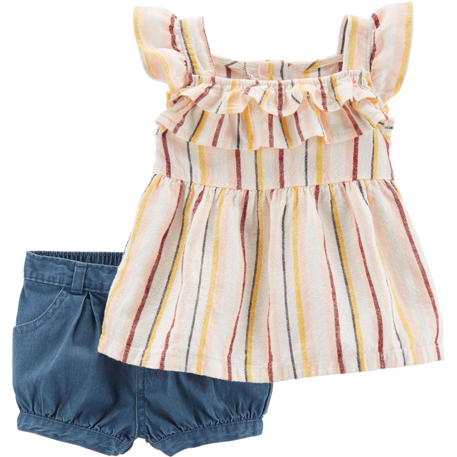 2 piece denim short set