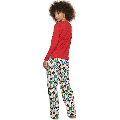 Women's Jammies For Your Families Peanuts Snoopy Top & Bottoms Pajama Set