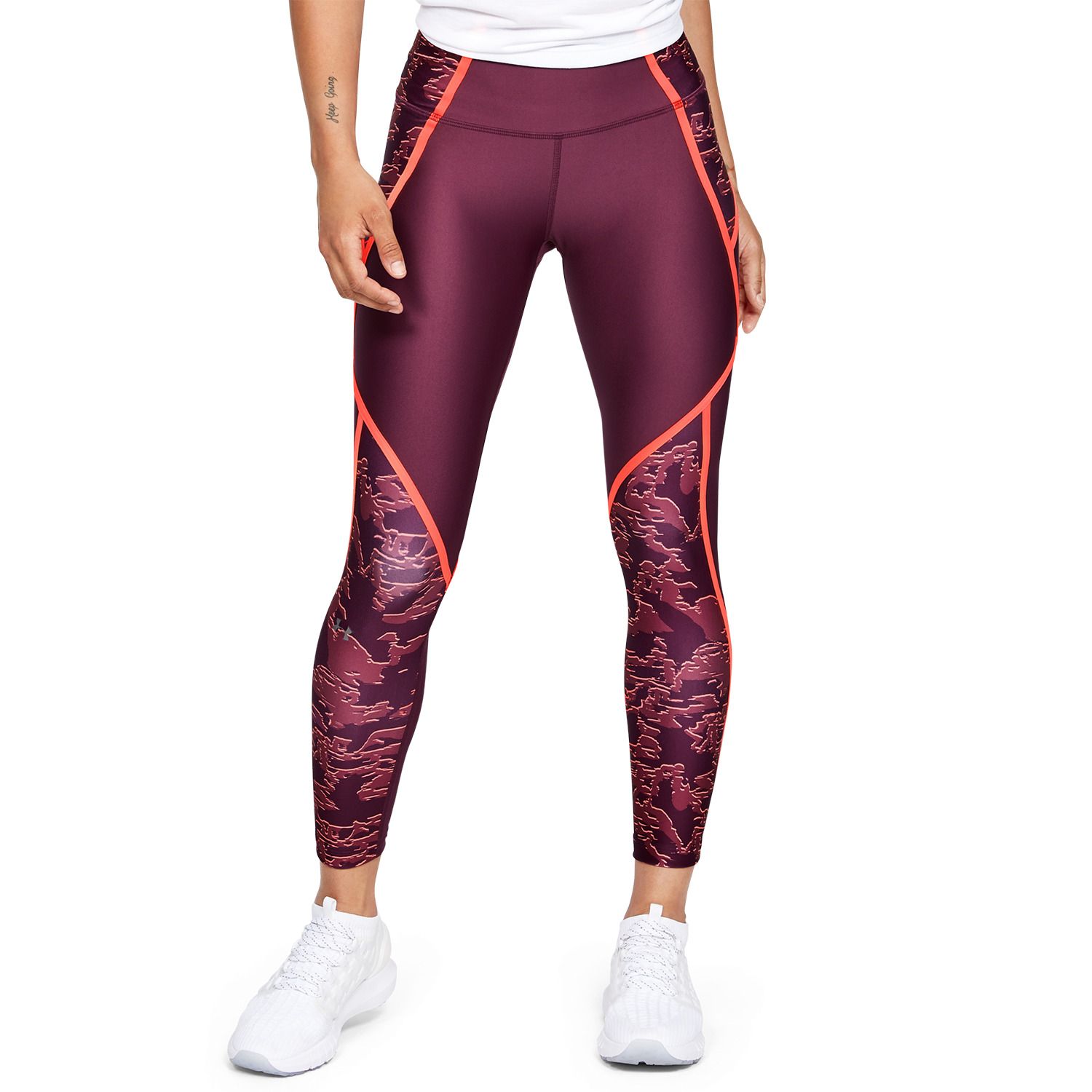 under armour women's heatgear armour edgelit ankle crop leggings