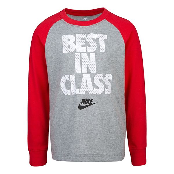 derrochador apelación represa Boys 4-7 Nike Long Sleeve Raglan "Best In Class" Graphic T-Shirt