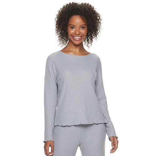 Women's SONOMA Goods for Life® Long Sleeve Waffle Sleep Top