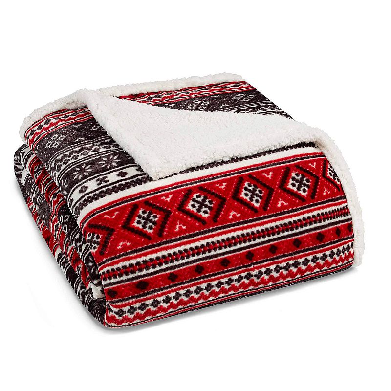 Eddie Bauer Classic Fair Isle Throw, Grey