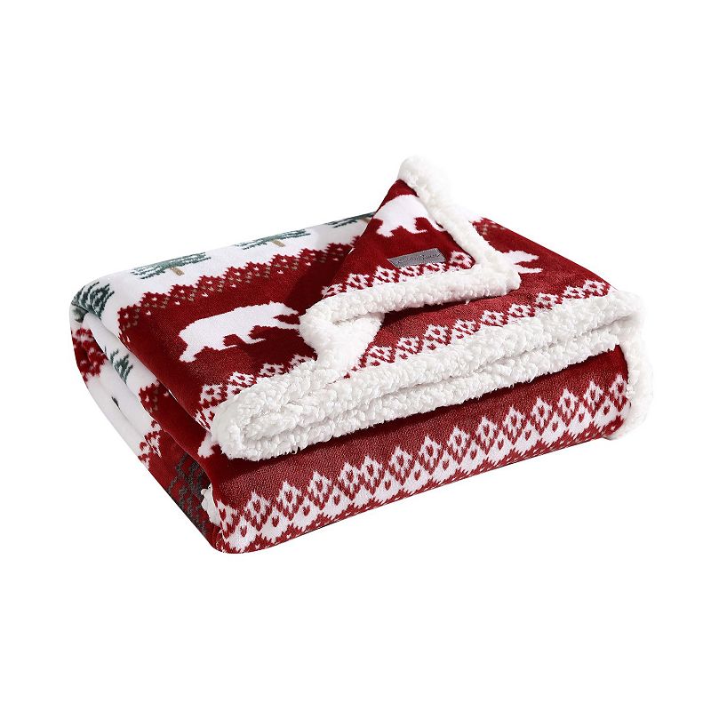 59638959 Eddie Bauer Grizzly Peak Throw, Dark Red sku 59638959