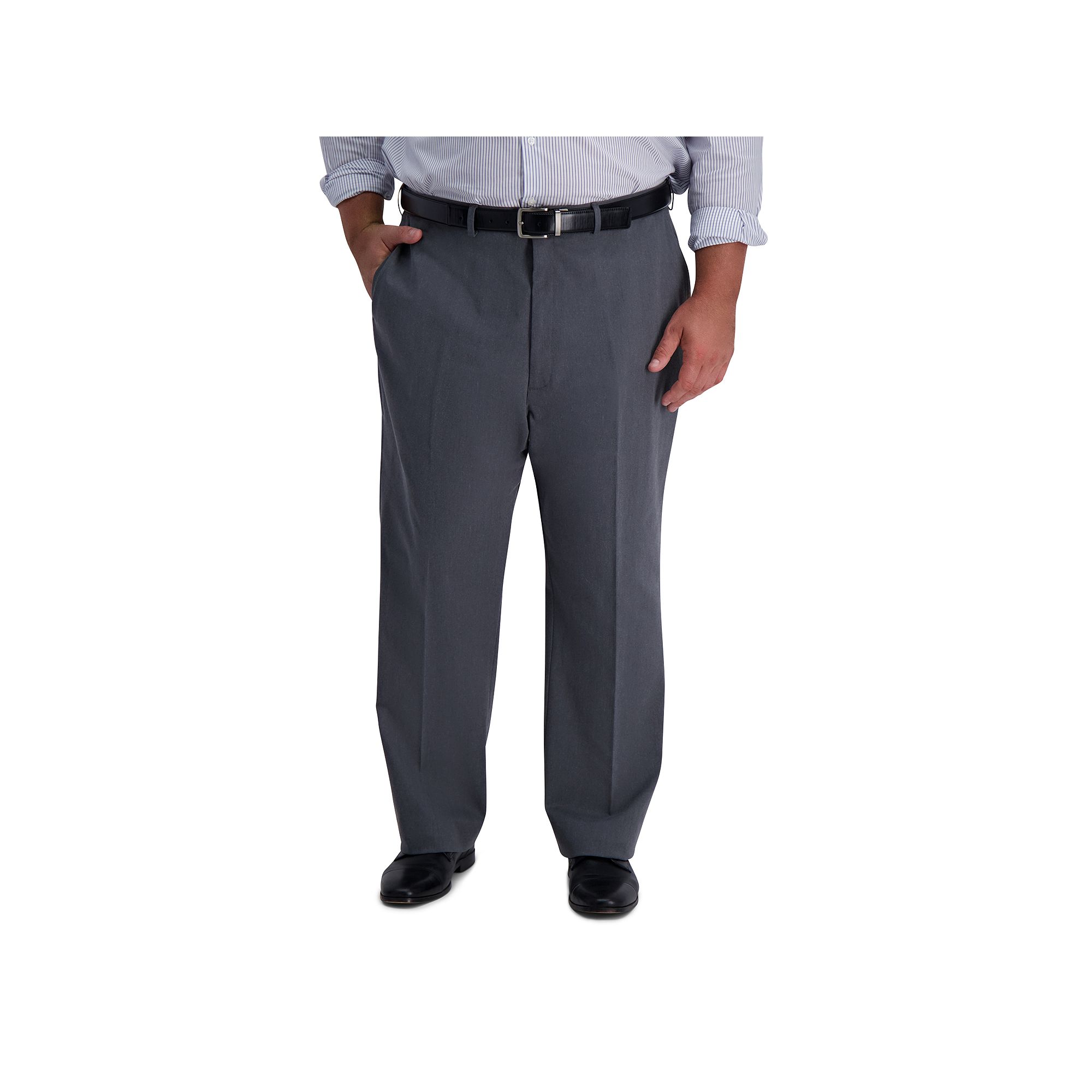 Big & Tall Haggar® Iron Free Classic-Fit Flat-Front Pants, Mens, Size: 44