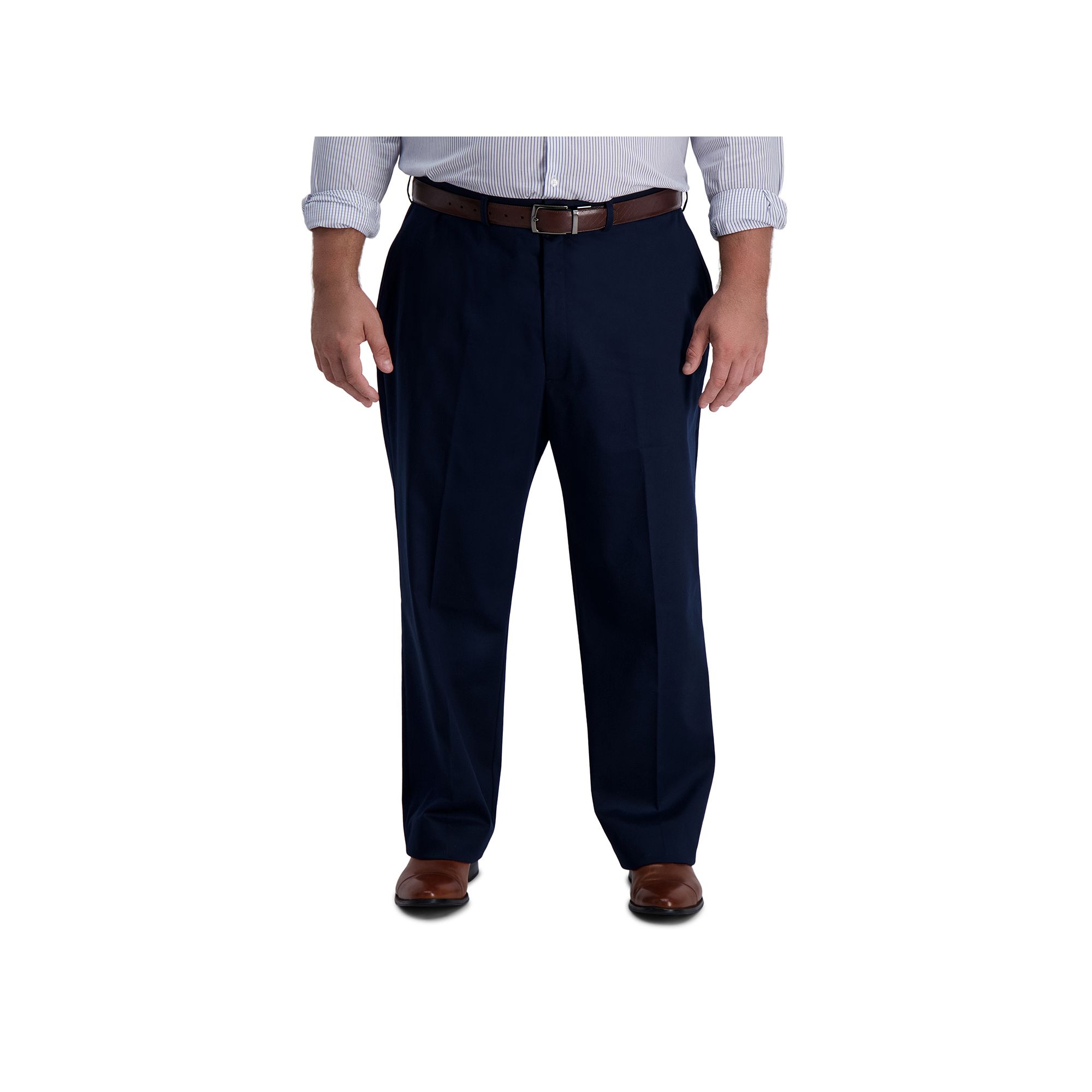 Big & Tall Haggar® Iron Free Classic-Fit Flat-Front Pants, Mens, Size: 44