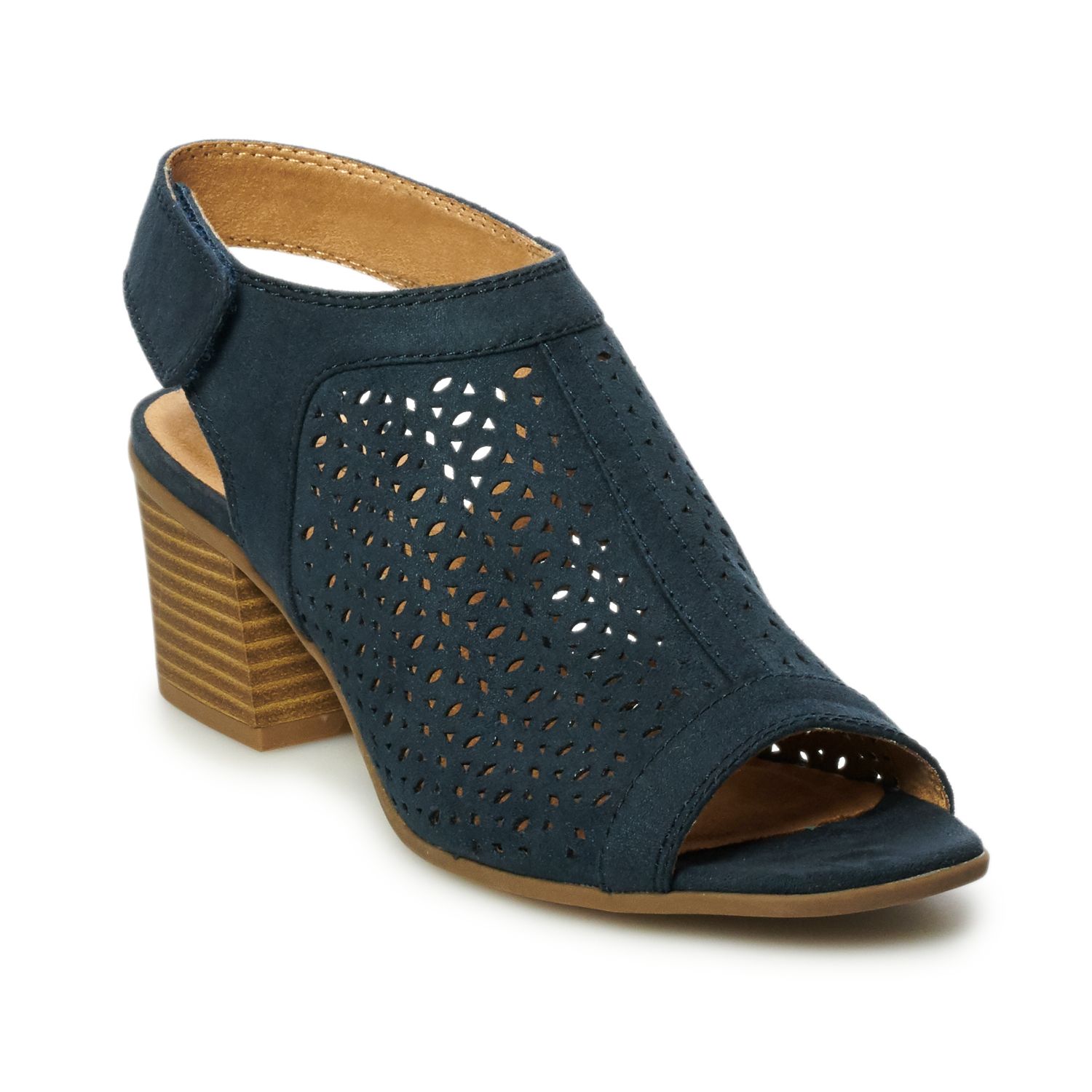 kohls peep toe booties