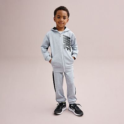 Boys 4 7 Nike Therma Fleece Full Zip Hoodie Jogger Pants Set