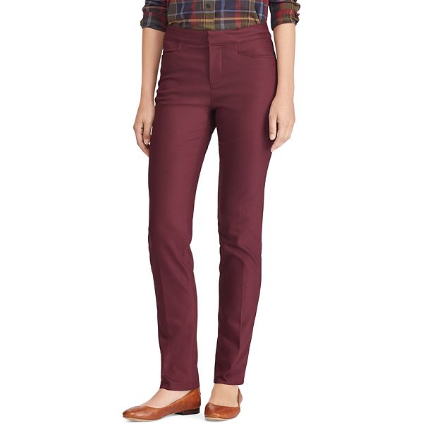 Women's Chaps Solid StraightLeg Pants