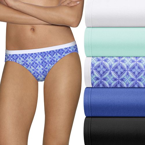 Hanes Ultimate 5pk. Ultra Soft Cotton Comfort Bikini Panties 42HUC6