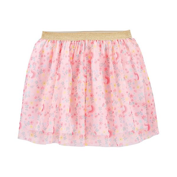Girls 4-12 Carter's Glitter Floral Unicorn Tutu Skirt