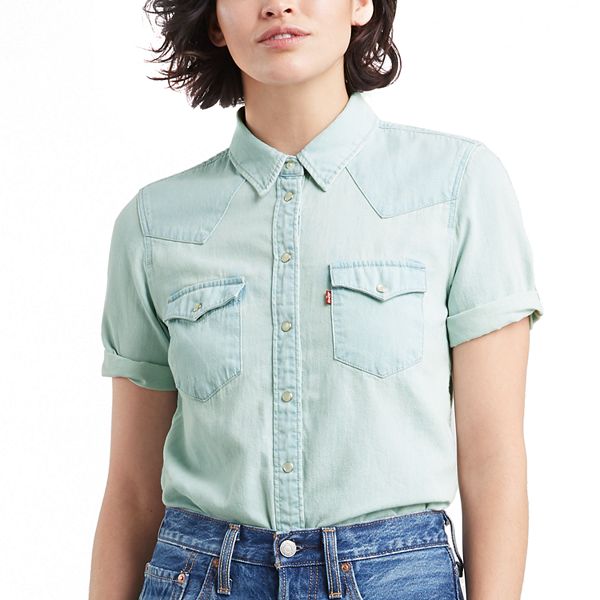 levis short sleeve denim shirt