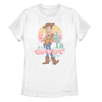 Juniors' Fifth Sun Disney Pixar Toy Story 4 Hey Howdy Woody Sunset Tee