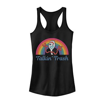 Juniors' Disney Pixar Toy Story 4 Rainbow Fork "Talkin' Trash" Tank Top