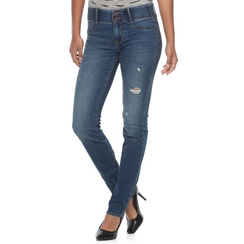 Women's Apt. 9® Tummy Control Midrise StraightLeg Jeans
