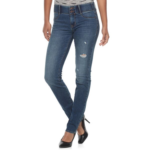 Women's Apt. 9® Tummy Control Midrise Straight-Leg Jeans