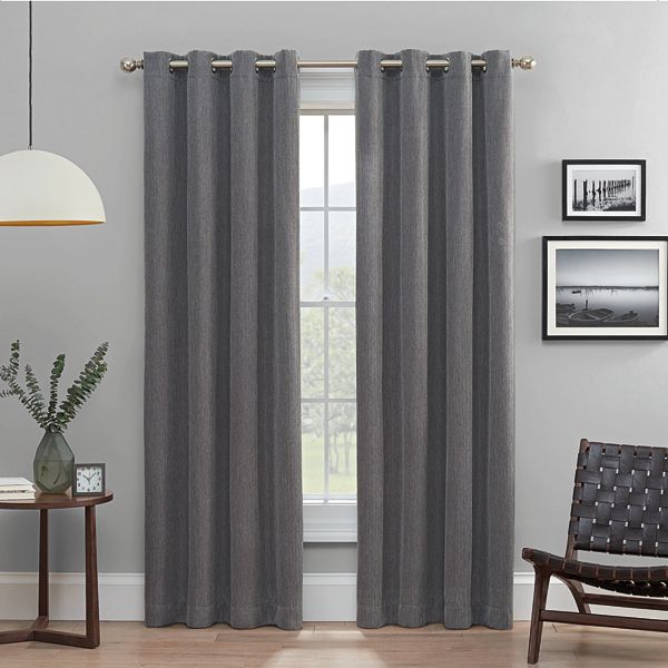 eclipse 2-Pack Heath Absolute Zero 100% Blackout Curtains