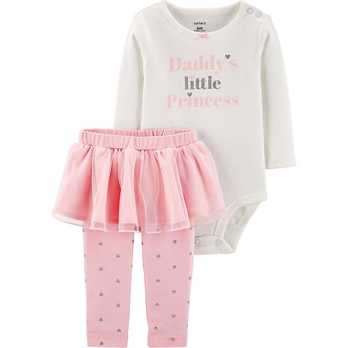 Baby Girl Carter's 2Piece Princess Bodysuit & Tutu Pants Set