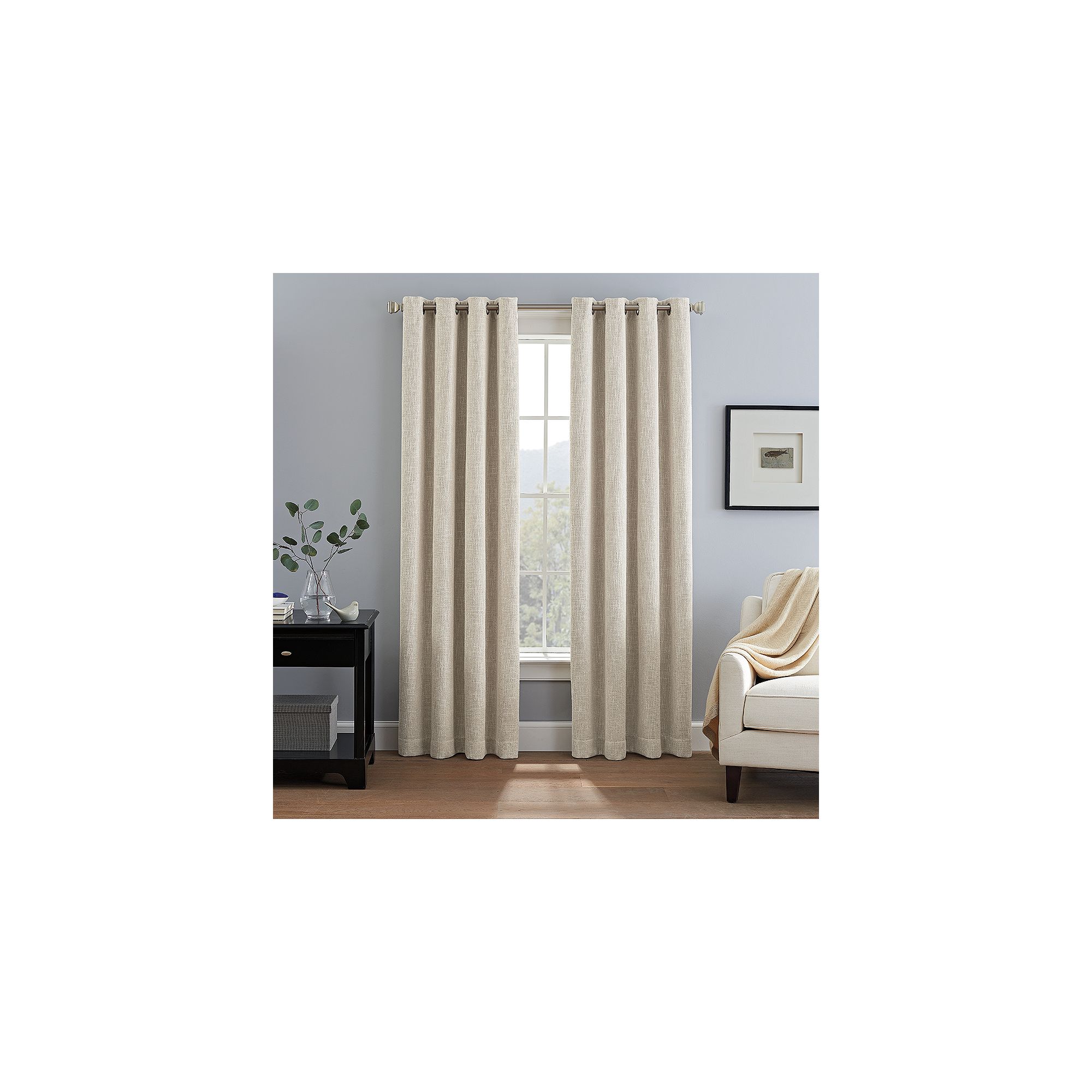 eclipse 2-Pack Absolute Zero Dean 100% Blackout Curtains, Natural