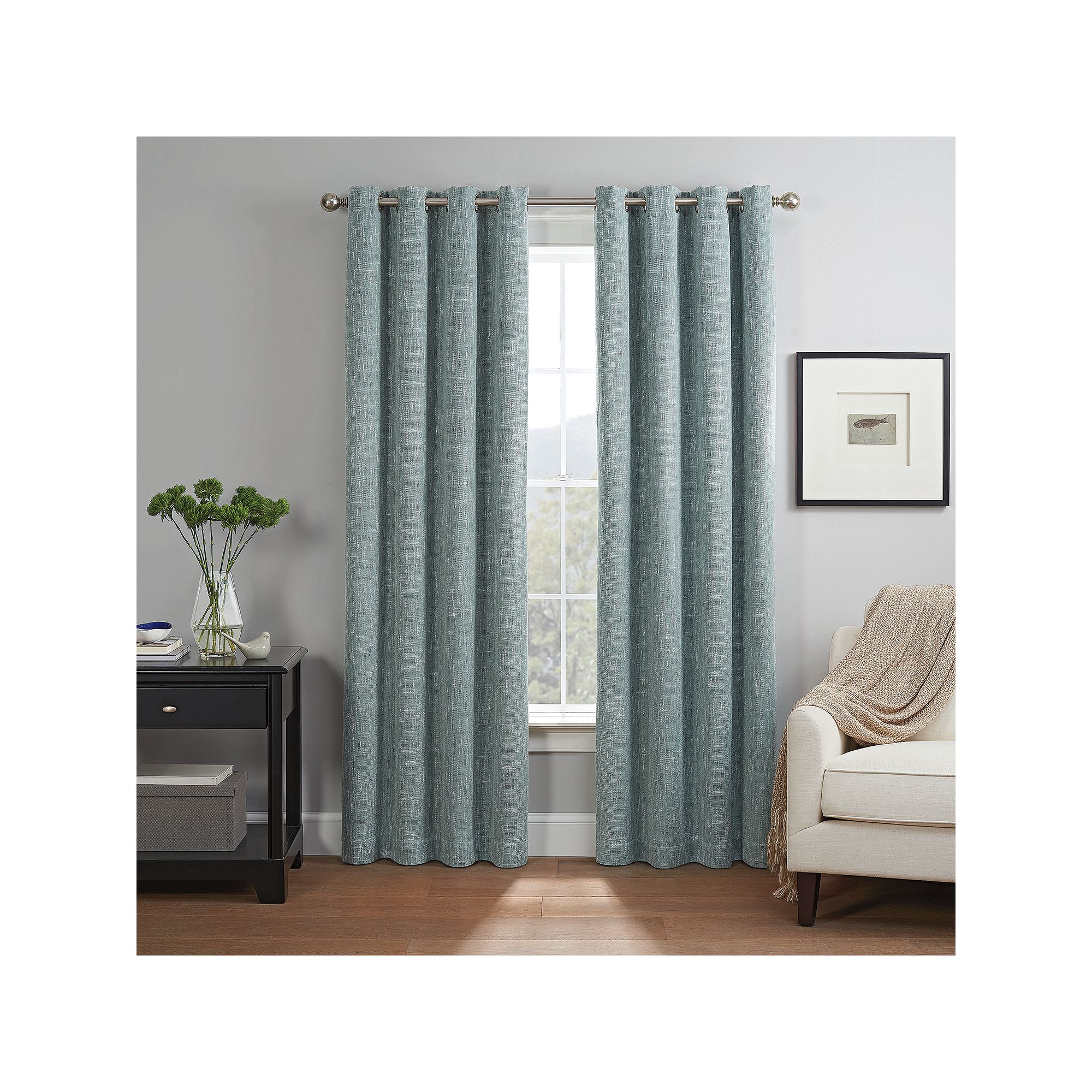 eclipse 2-Pack Absolute Zero Dean 100% Blackout Curtains, Spa