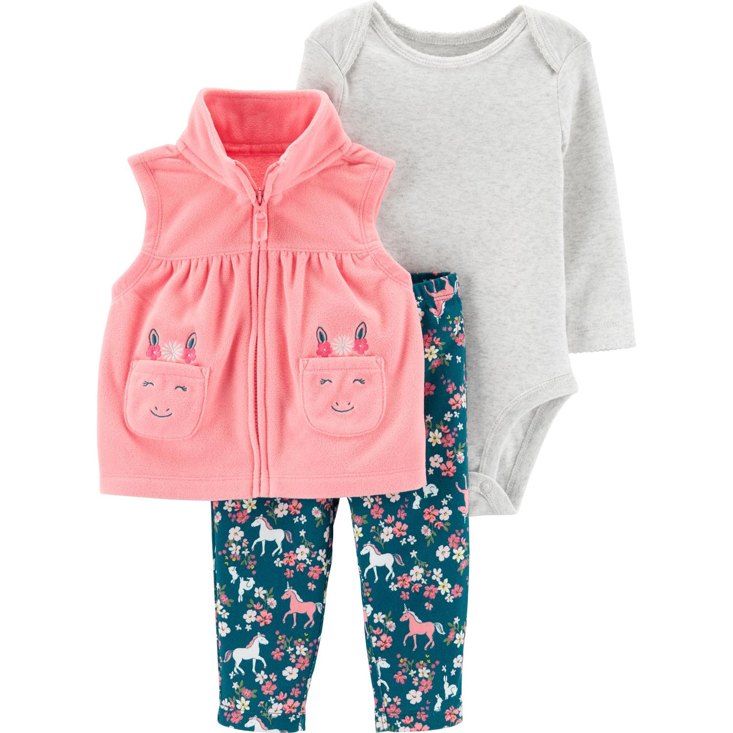 baby girl fleece vest