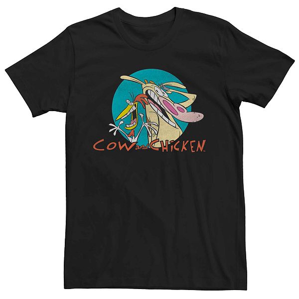 Men's Cartoon Network Cow & Chicken Portrait Logo Tee