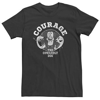 Men's Cartoon Network Courage the Cowardly Dog Scary Badge Tee