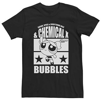 Men's Cartoon Network Power Puff Girls Bubbles Star Tee
