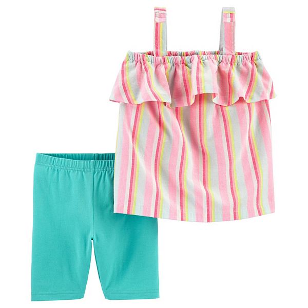 Girls 48 Carter's 2Piece Striped Tank & Playground Short Set