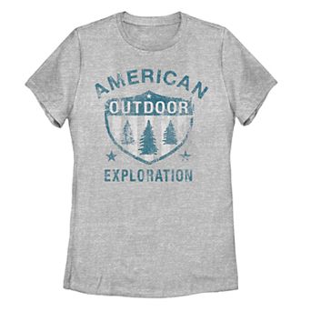 Juniors' American Outdoor Exploration Graphic Tee