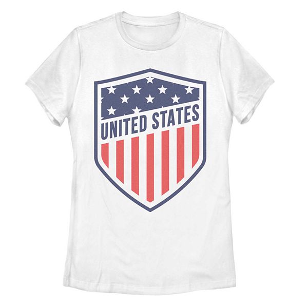 Juniors' Shield Logo Flag Tee