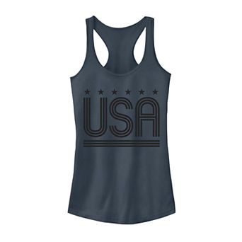 Juniors' Retro USA Stars Tank Top