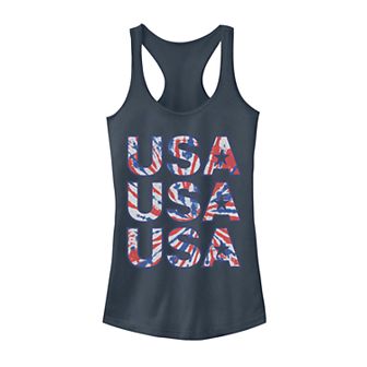 Juniors' USA Tie Dye Tank Top