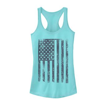 Juniors' Distressed Hanging Flag Tank Top