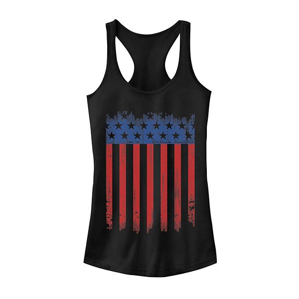 Juniors' Distressed Stars and Stripes Tank Top