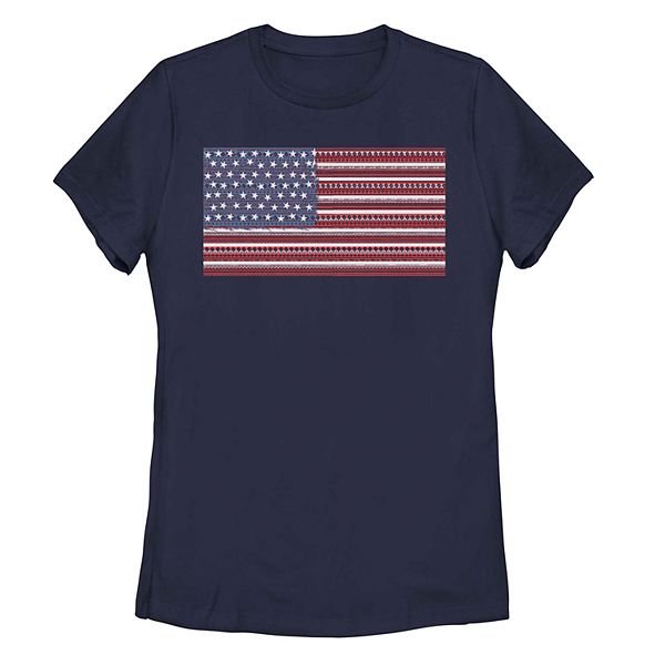 Juniors' American Flag Tee