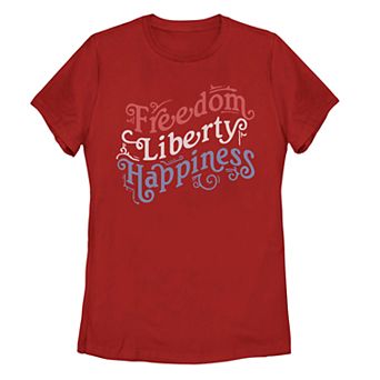 Juniors Freedom Liberty Happiness Tee