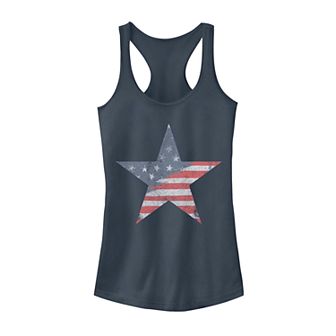 Juniors' Vintage Star Racerback Tank Top