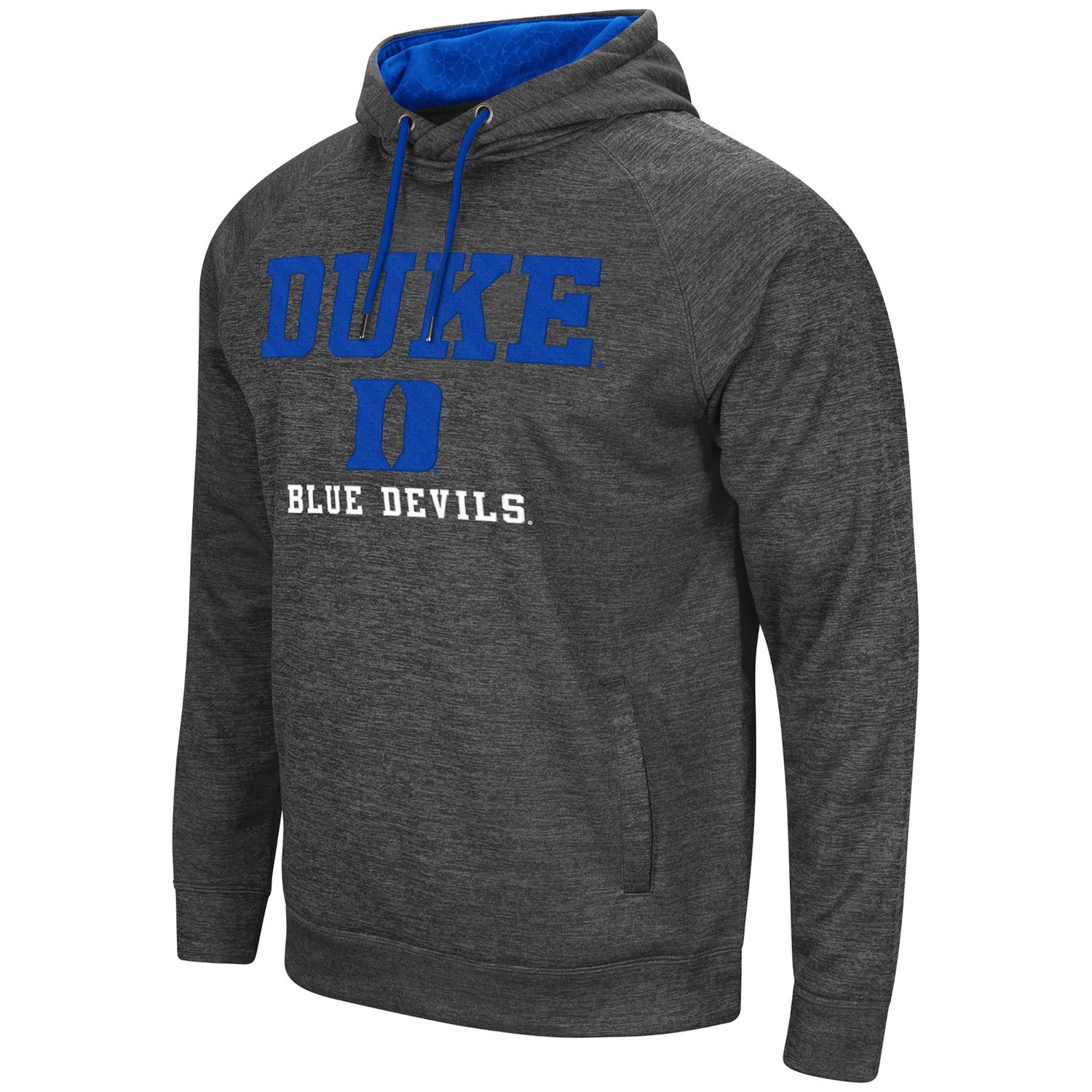 colosseum men's duke blue devils fleece pullover black hoodie