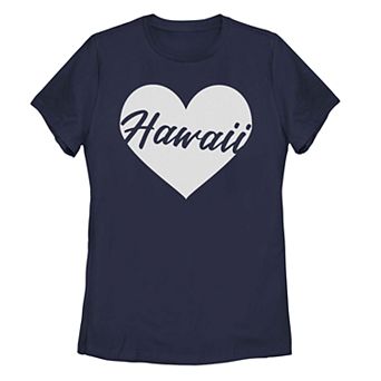 Juniors' Hawaii Heart Graphic Tee