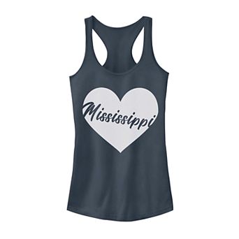 Juniors' Mississippi Heart Graphic Tank Top