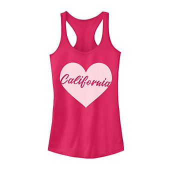 Juniors' California Heart Graphic Tank Top
