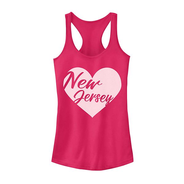 Juniors Fifth Sun New Jersey Heart Tank