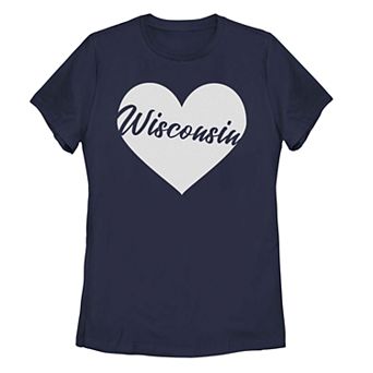 Juniors' Fifth Sun Wisconsin Heart Tee