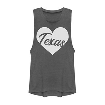Juniors' Fifth Sun Texas Heart Muscle Tank Top