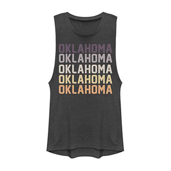Juniors' Fifth Sun Oklahoma Colorful Stack Muscle Tank Top
