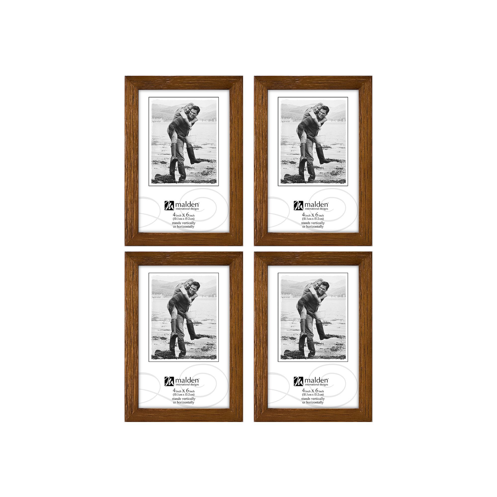 Malden Walnut 4 x 6 Frame 4-pc. Set, Brown