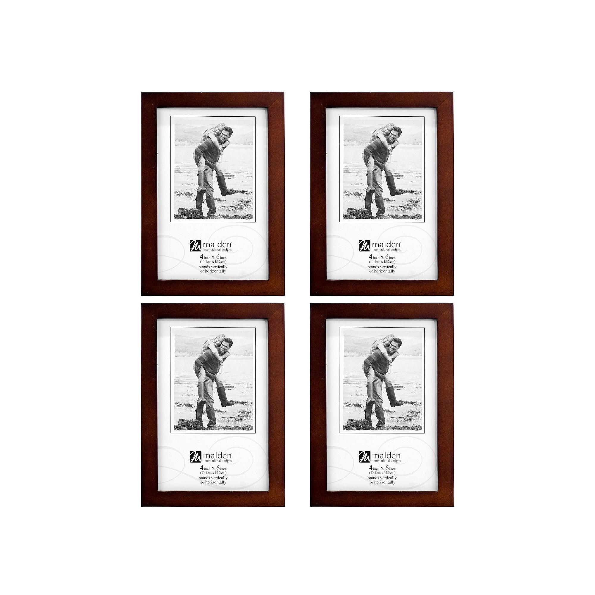Malden Walnut 4 x 6 Frame 4-pc. Set, Brown