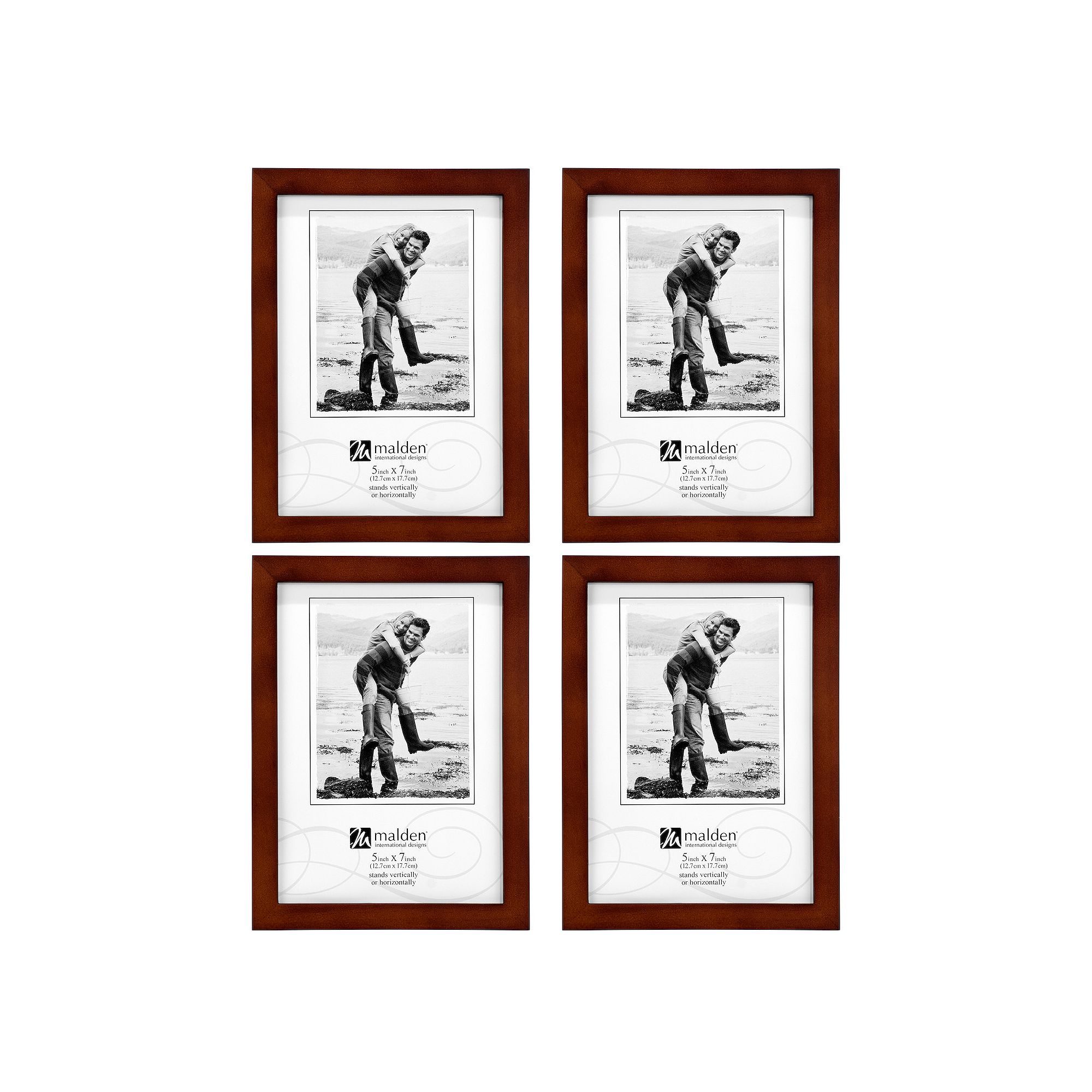 Malden Walnut 5 x 7 Frame 4-pc. Set, Brown