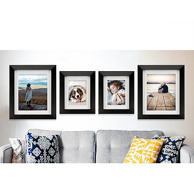 Malden Black Matted Wall Frame 4-Piece Set